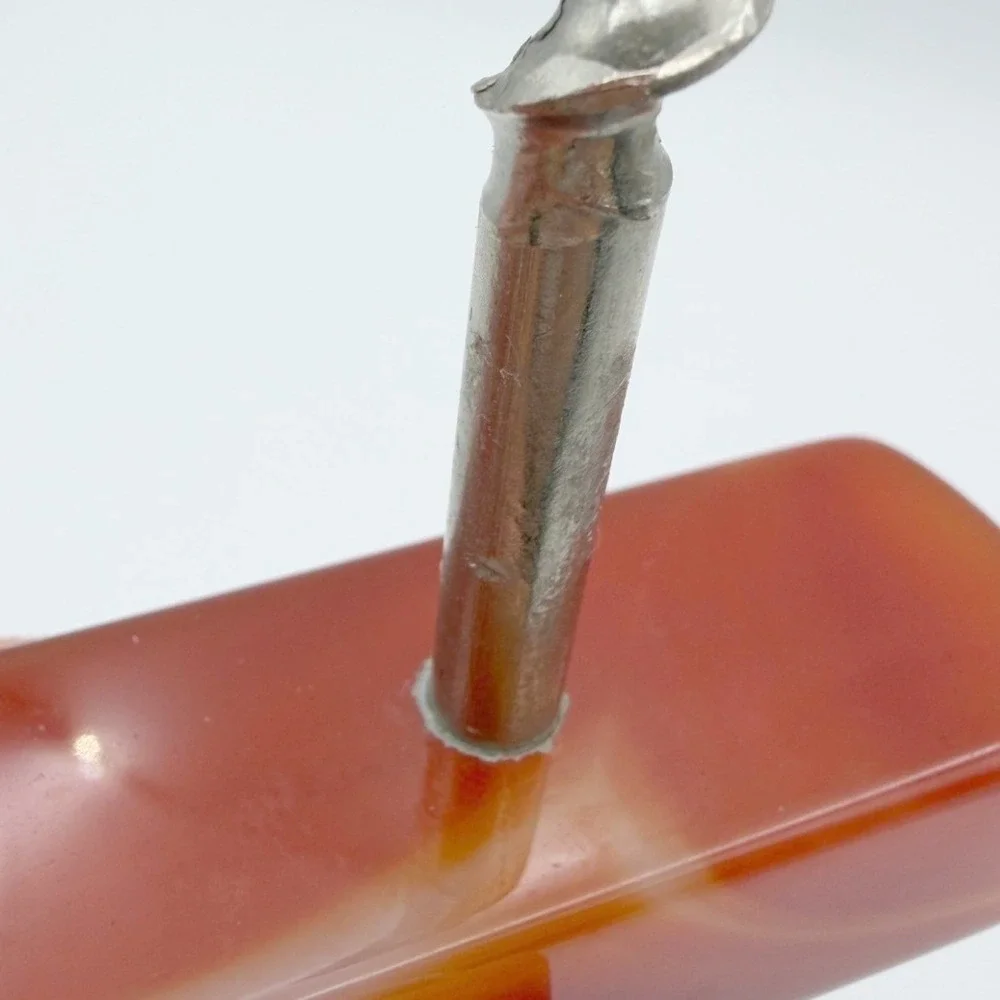 VTG Genuine Red Carnelian Agate Handle Corkscrew & Bottle Opener Bar Tool Set